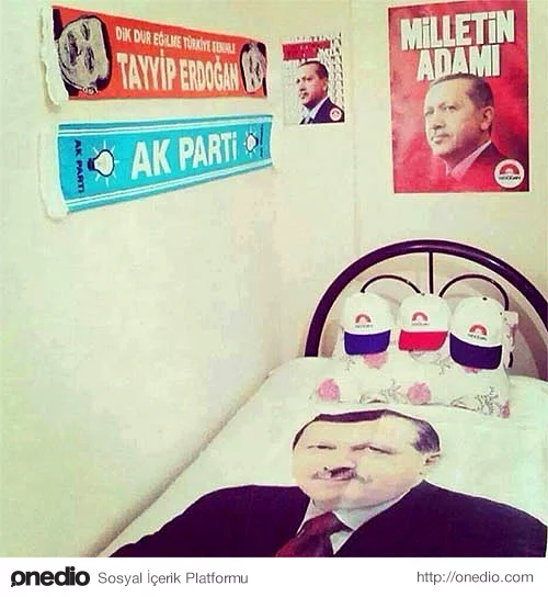 Odasını Erdoğan'a göre modifiye eden genç